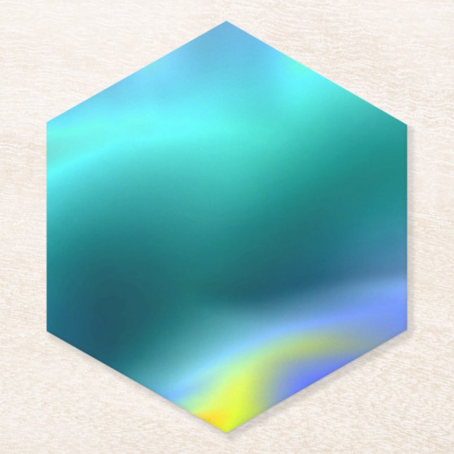 Dessous-de-verre En Papier Dessous de verre aquatique lumineux (Devant)