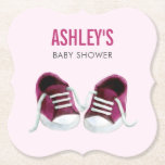 Dessous-de-verre En Papier Dessous de verre Baby shower Basket rose, Dessous<br><div class="desc">Y a-t-il quelque chose d'aussi doux,  que la patte amère des petits pieds ? Le design présente ma peinture originale de baskets de bébé classiques. Veuillez me contacter si vous avez besoin d'aide pour customiser votre commande.</div>