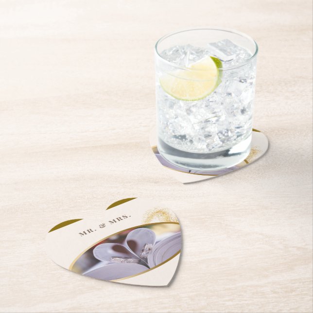 Dessous-de-verre En Papier Dessous de verre cadeaux mariages (pour les client (En situation)