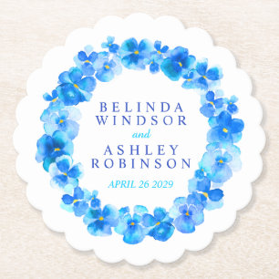 Dessous-de-verre En Papier Dessous de verre d'art de l'aquarelle de fleurs de