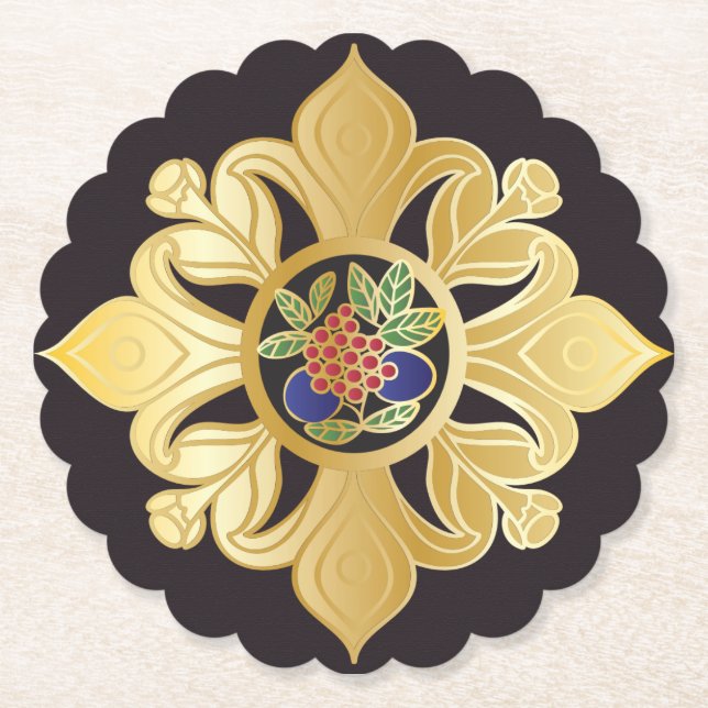 Dessous-de-verre En Papier Dessous de verre de bijoux Mah Jongg (Devant)