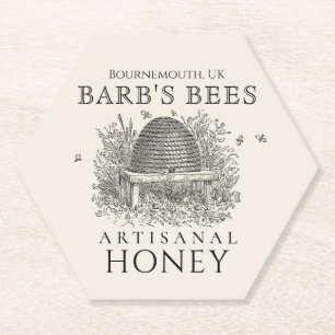 Dessous-de-verre En Papier Dessous de verre de bougies à bougies ivoire Hexag