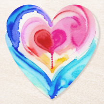 Dessous de verre de couche cardiaque Abstraite, ar