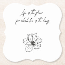 Dessous de verre de l'amour