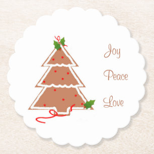 Dessous-de-verre En Papier Dessous de verre de Noël en pain d'épice