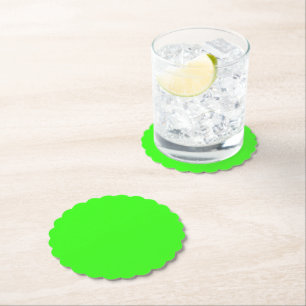 Dessous-de-verre En Papier Dessous de verre de papier crantés par vert au