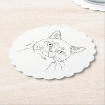 Dessous de verre de papier de chat grumeux