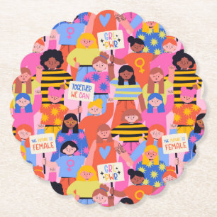 Dessous-de-verre En Papier Dessous de verre des femmes autonomisées