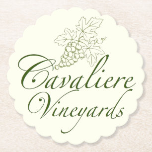 Dessous-de-verre En Papier Dessous de verre des vignobles de Cavaliere (vert)