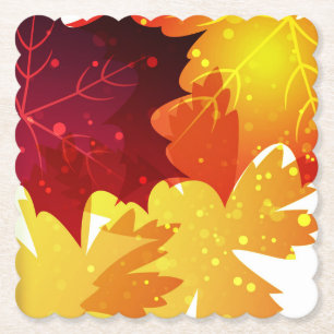 Dessous-de-verre En Papier Dessous de verre en papier à feuilles d'automne