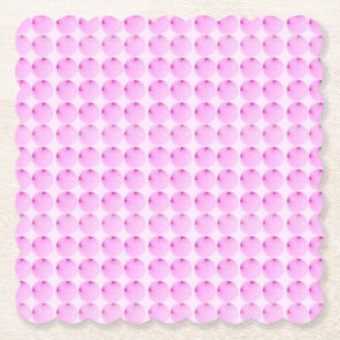 Dessous-de-verre En Papier Dessous de verre en papier à points roses