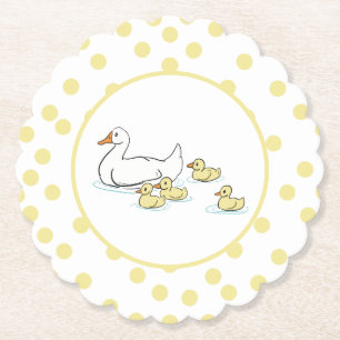 Dessous-de-verre En Papier Dessous de verre en papier Baby shower Mère Canard