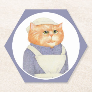 Dessous-de-verre En Papier DESSOUS DE VERRE en papier CHAT Hexagon