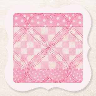 Dessous-de-verre En Papier Dessous de verre en papier de poche PINK HEART QUI