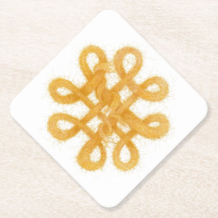 Dessous-de-verre En Papier DESSOUS DE VERRE en papier diamant OR CELTIC KNOT