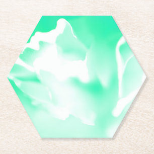Dessous-de-verre En Papier Dessous de verre en papier floral vert écume de me
