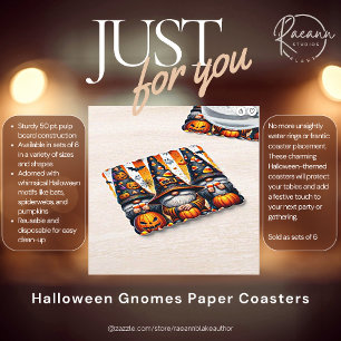 Dessous-de-verre En Papier Dessous de verre en papier Gnomes d'Halloween