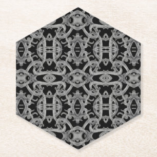 Dessous-de-verre En Papier Dessous de verre en papier hexagone à pointe gothi