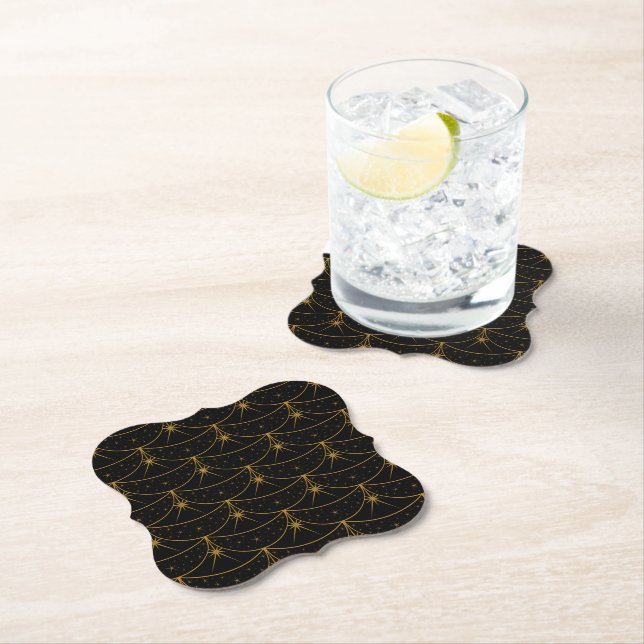 Dessous-de-verre En Papier Dessous de verre en papier Lunes et Étoiles (En situation)