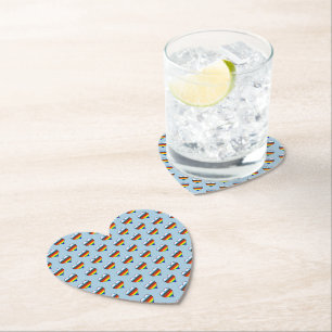 Dessous-de-verre En Papier Dessous de verre en papier Motif Rainbow Heart