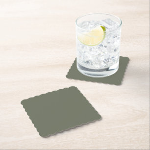 Dessous-de-verre En Papier Dessous de verre en papier personnalisé vert mouss