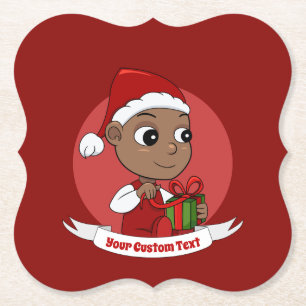 Dessous-de-verre En Papier Dessous de verre en papier pour bébé Noël mignon