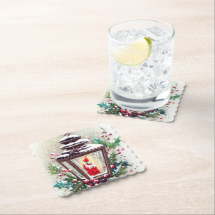 Dessous-de-verre En Papier Dessous de verre en papier rétro vintage de Noël