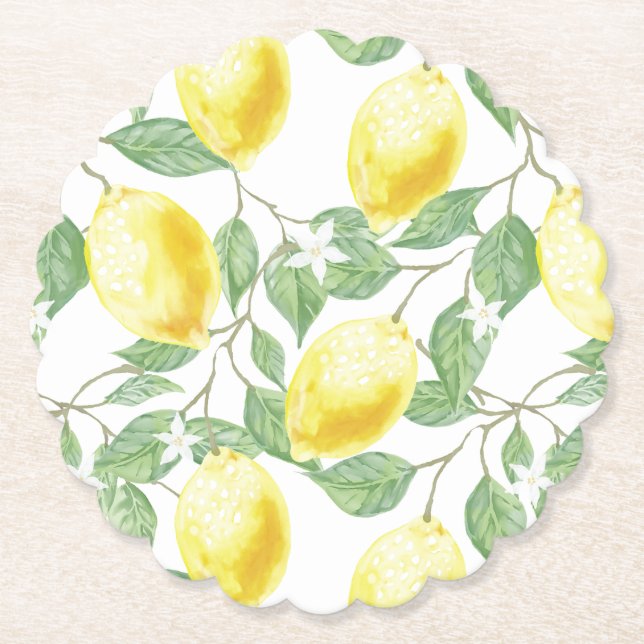 Dessous-de-verre En Papier Dessous de verre en papier Set-Lemons (Devant)