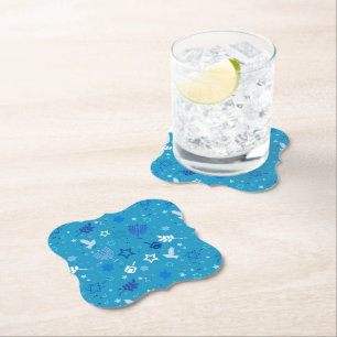 Dessous-de-verre En Papier Dessous de verre Hanoukka Stars