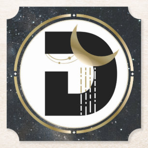 Dessous-de-verre En Papier Dessous de verre initial de la série D Moon et Sta