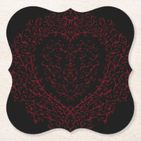 Dessous de verre Mariages gothiques du coeur rouge