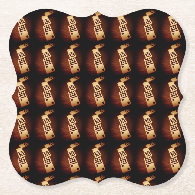 Dessous-de-verre En Papier Dessous de verre papier Domino (Devant)
