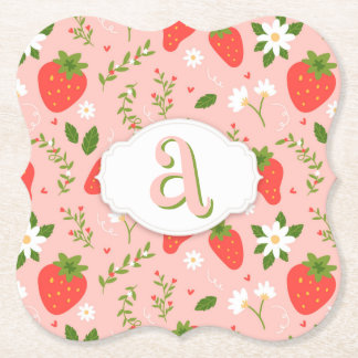 Dessous-de-verre En Papier Dessous de verre papier Motif mûre fraise