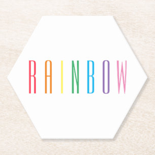 Dessous-de-verre En Papier DESSOUS DE VERRE papier RAINBOW Hexagon