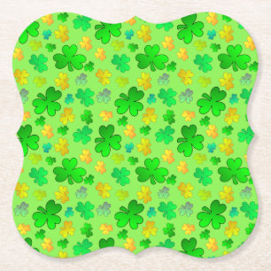 Dessous-de-verre En Papier Dessous de verre papier Shamrock de la Saint-Patri