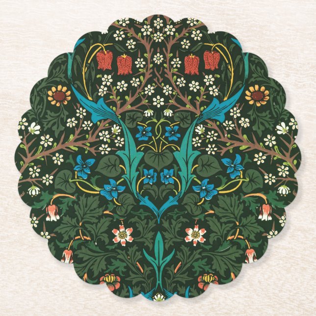 DESSOUS-DE-VERRE EN PAPIER DESSOUS DE VERRE PAPIER WILLIAM MORRIS CONCEPTION  (Devant)