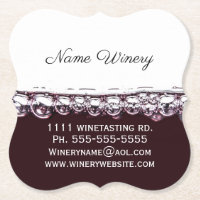 Dessous de verre promotionnel carte de visite vin