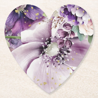 Dessous-de-verre En Papier Dessous de verre Royal British Purple Floral Papie