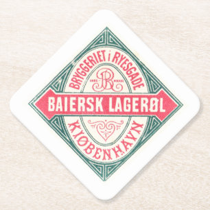 Dessous-de-verre En Papier Dessous de verre vintage de Étiquette de bière rus