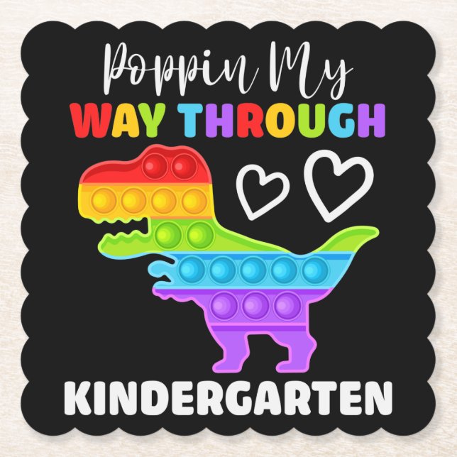 Dessous-de-verre En Papier Dinosaure qui fait éclater ma maternelle (Devant)