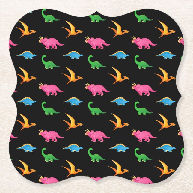 DESSOUS-DE-VERRE EN PAPIER DINOSAURS (Devant)