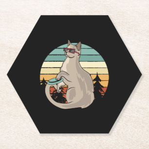 Dessous-de-verre En Papier Distrait par Jeeps and Cats Funny T Shirt Don