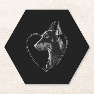 Dessous-de-verre En Papier Doberman Pinscher
