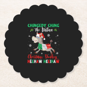 Dessous-de-verre En Papier Dominick L'âne de Noël L'âne italien