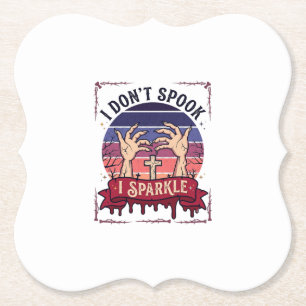 Dessous-de-verre En Papier Don Spook Sparkle Mains de Zombie Halloween Sang_1
