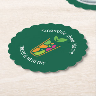 Dessous-de-verre En Papier Doux Smoothies De Fruits Tropicaux Épicerie De Cui