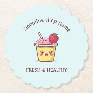 Dessous-de-verre En Papier Doux Smoothies De Fruits Tropicaux Épicerie De Cui