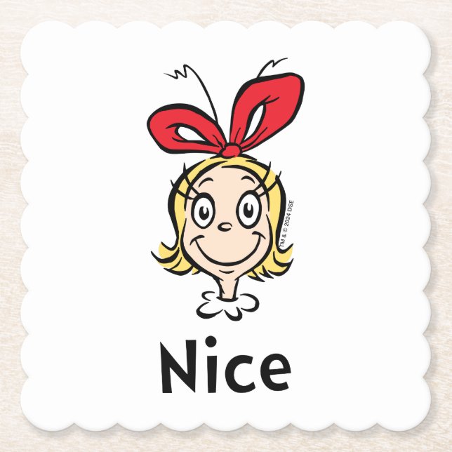 Dessous-de-verre En Papier Dr Seuss | Cindy-Lou Qui est Nice (Devant)