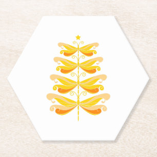 Dessous-de-verre En Papier Dragonfly Christmas Tree Colorée Xmas Insect