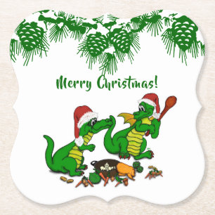 Dessous-de-verre En Papier Dragons - Joyeux Noël ! - aujourd'hui je vais cuis
